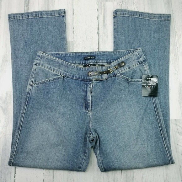 Axcess by Liz Claiborne Stretch Bootcut Jeans Womens Size 12 Blue Denim NWT - Picture 1 of 10